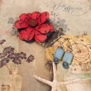 Blue stone earrings